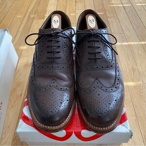 Grenson Stanley Dark Brown Leather Oxford Wingtips Brogues Men’s size 10
